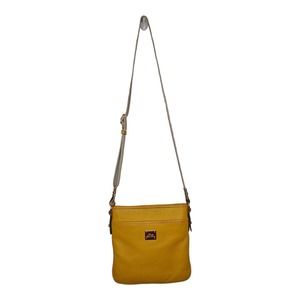 Lauren Ralph Lauren Yellow Leather Crossbody Purse Bag